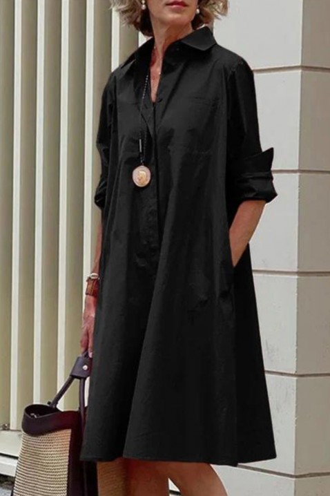Φόρεμα BOTERDA BLACK, Χρώμα: μαύρο, IVET.EU - Εκπτώσεις έως -80%