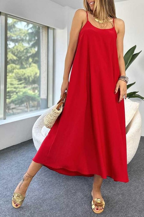 Φόρεμα KERTISA, Χρώμα: κόκκινο, IVET.EU - Εκπτώσεις έως -80%