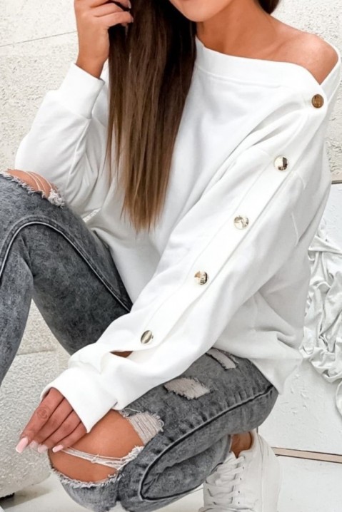 Γυναικεία μπλούζα KARIZONA WHITE, Χρώμα: άσπρο, IVET.EU - Εκπτώσεις έως -80%