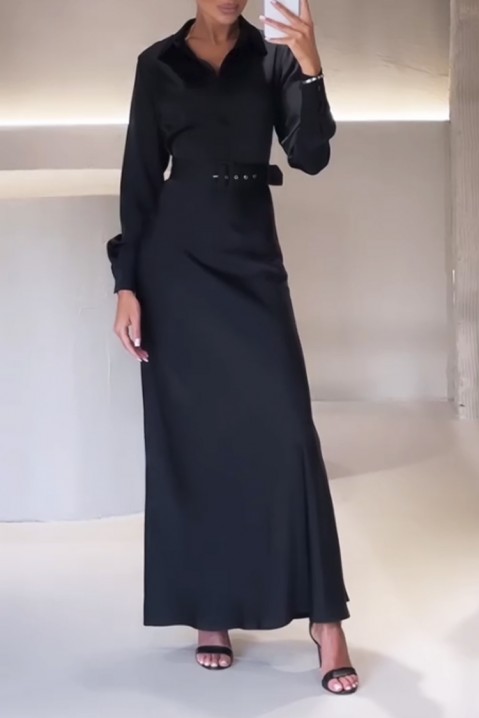 Φόρεμα MILONESA BLACK, Χρώμα: μαύρο, IVET.EU - Εκπτώσεις έως -80%