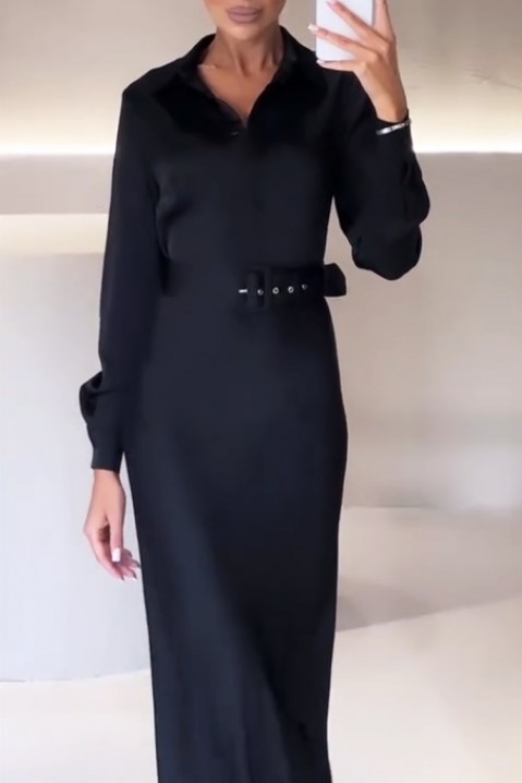Φόρεμα MILONESA BLACK, Χρώμα: μαύρο, IVET.EU - Εκπτώσεις έως -80%