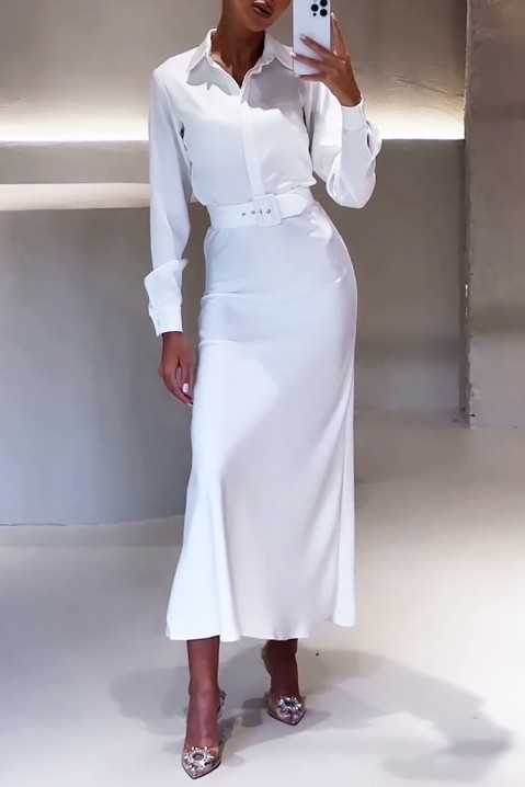 Φόρεμα MILONESA WHITE, Χρώμα: άσπρο, IVET.EU - Εκπτώσεις έως -80%