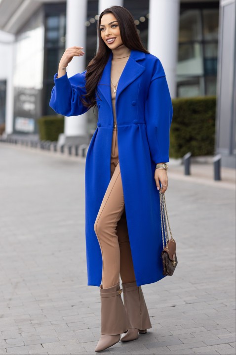 Παλτό VREMOVA BLUE, Χρώμα: μπλε, IVET.EU - Εκπτώσεις έως -80%