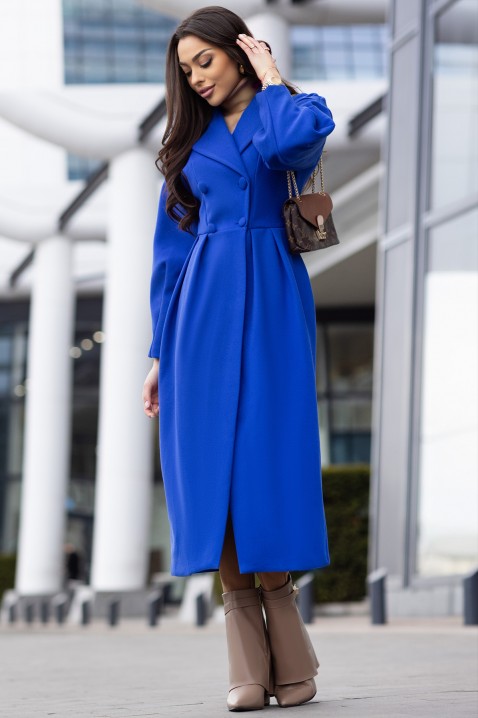 Παλτό VREMOVA BLUE, Χρώμα: μπλε, IVET.EU - Εκπτώσεις έως -80%