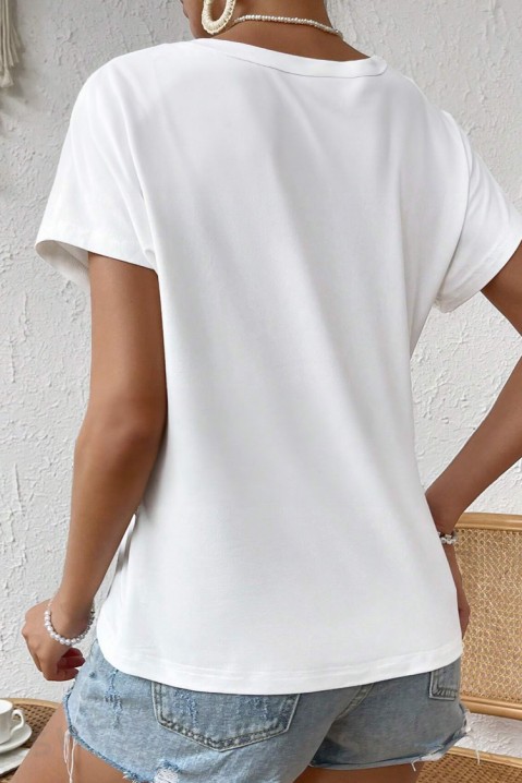 Κοντομάνικο μπλουζάκι GRENODA, Χρώμα: άσπρο, IVET.EU - Εκπτώσεις έως -80%