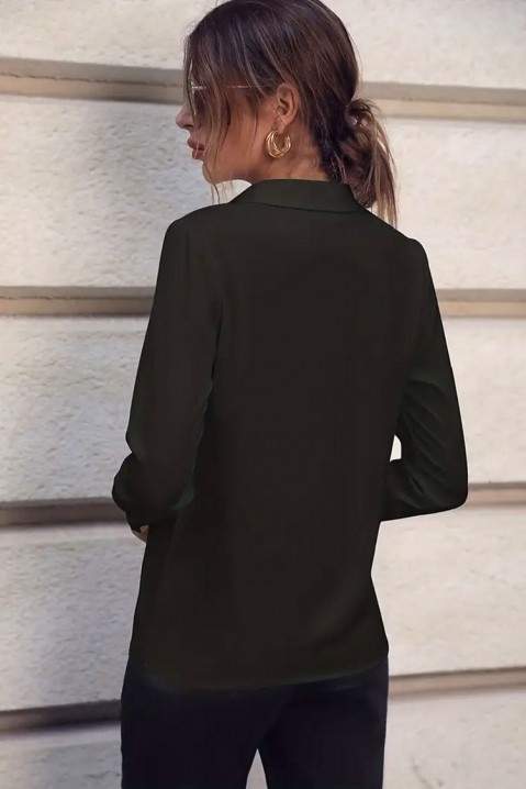 Γυναικείο πουκάμισο LENALDA BLACK, Χρώμα: μαύρο, IVET.EU - Εκπτώσεις έως -80%