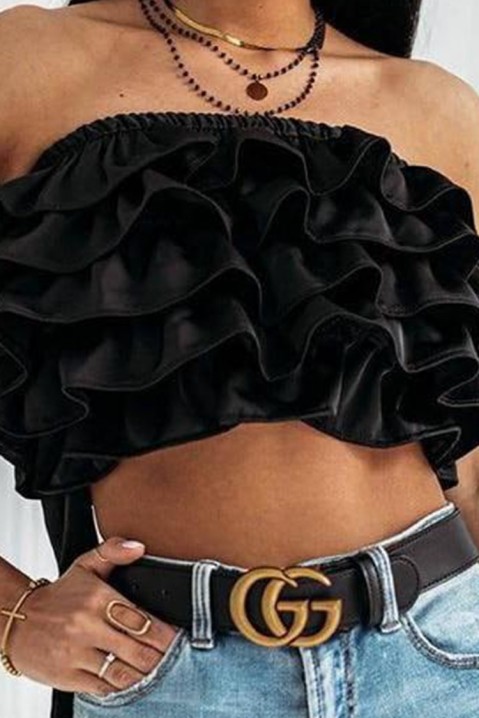Dámský top DOVERFA BLACK, Barva: černá, IVET.EU - Stylové oblečení