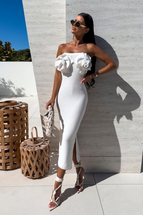 Φόρεμα TRIOLJA WHITE, Χρώμα: άσπρο, IVET.EU - Εκπτώσεις έως -80%