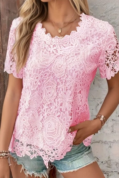 Γυναικείο μπλουζάκι KROELA PINK, Χρώμα: ροζ, IVET.EU - Εκπτώσεις έως -80%