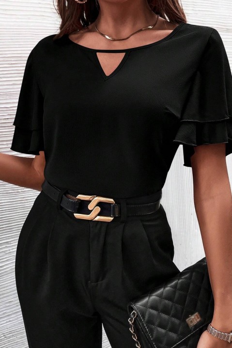 Γυναικείο μπλουζάκι ROFIELDA BLACK, Χρώμα: μαύρο, IVET.EU - Εκπτώσεις έως -80%