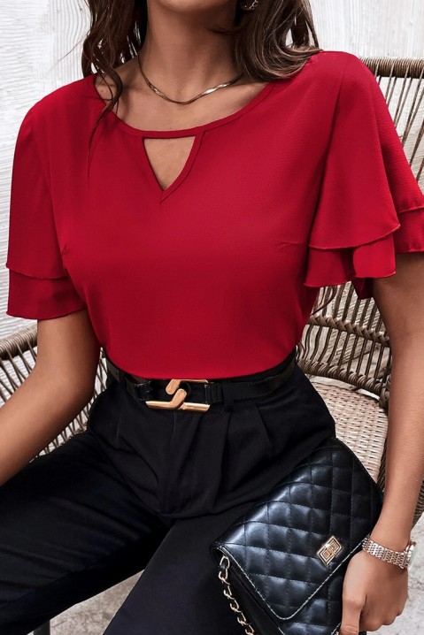 Γυναικείο μπλουζάκι ROFIELDA RED, Χρώμα: κόκκινο, IVET.EU - Εκπτώσεις έως -80%