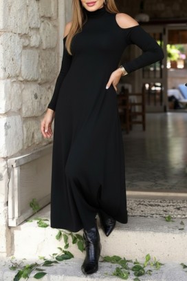 φόρεμα AMERKOTA BLACK
