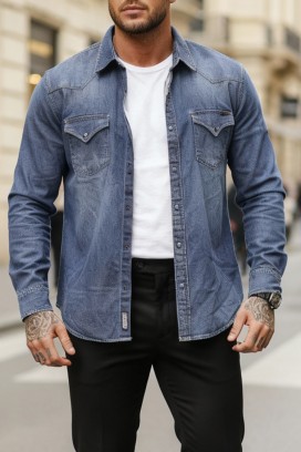 ανδρικό πουκάμισο TORMER NAVY