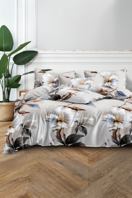 стилен спален комплект от четири части с флорален дизайн ADOVERA 200x220 cm