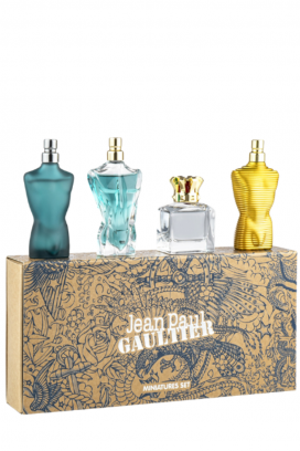 мъжки комплект Set Jean Paul Gaultier Miniatures Collection Man: Le Male Edt 7ml + Scandal Edt 7ml + Le Male Elixir Edp 7ml + Beau Edt 7ml