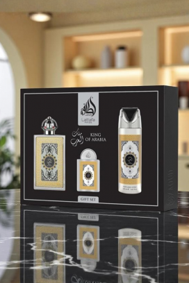 мъжки арабски комплект Lattafa King Of Arabia Edp 100 ml + Edp 20 ml + Deodorant 200 ml