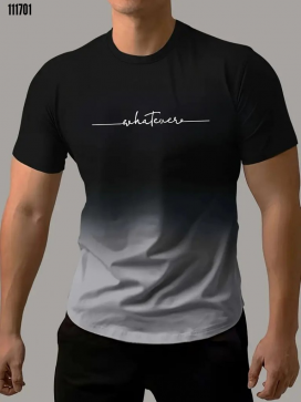 Men's Short Sleeve Crew Neck Printed Jersey T-shirt