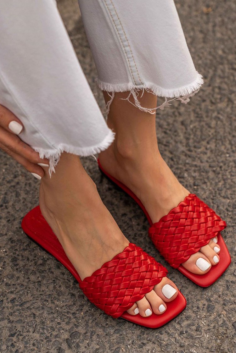 γυναικείες παντόφλες ROSALA RED – 1
