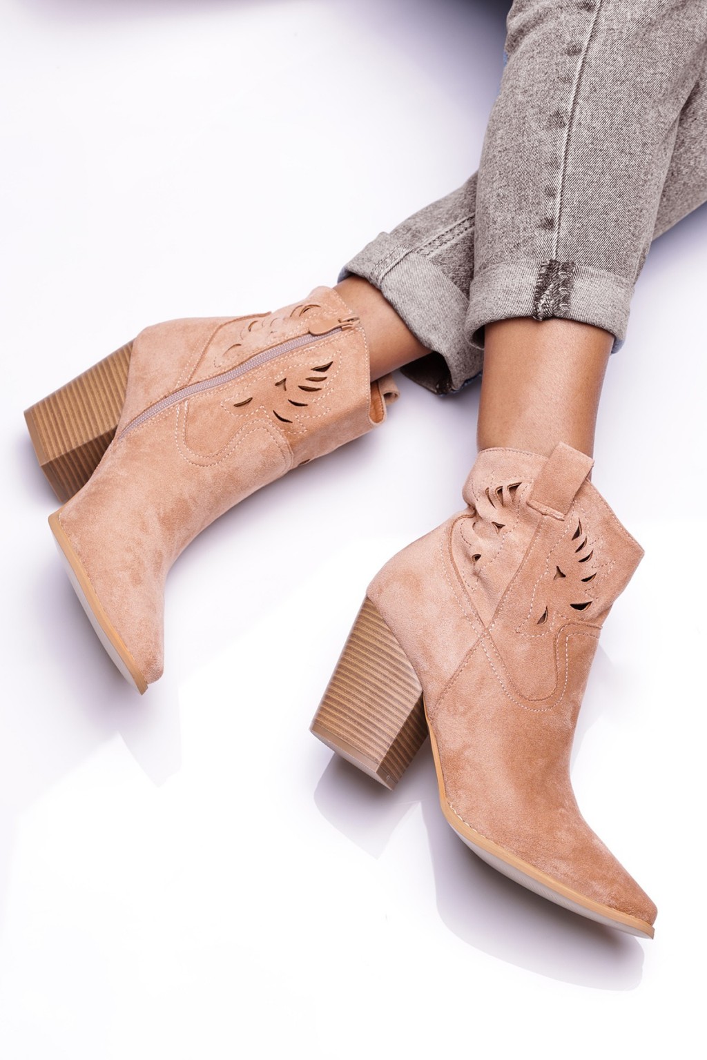 γυναικείες μπότες EVGENA BEIGE – 1