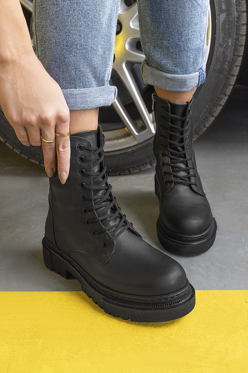 γυναικείες μπότες KARLENA BLACK – 1