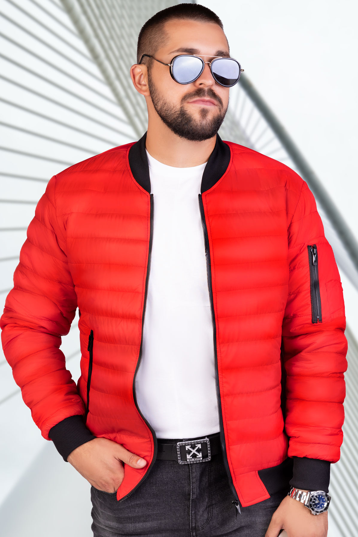 ανδρικό μπουφάν NORIS RED - 1