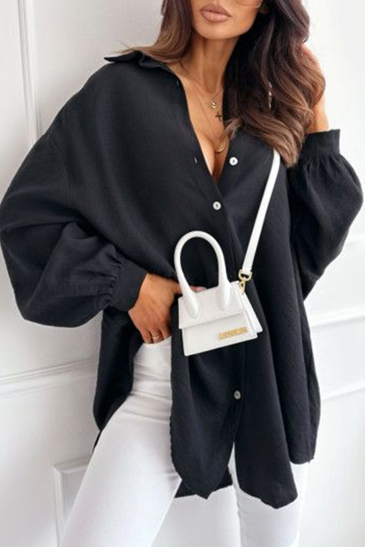 γυναικείο πουκάμισο POLILFA BLACK - 1