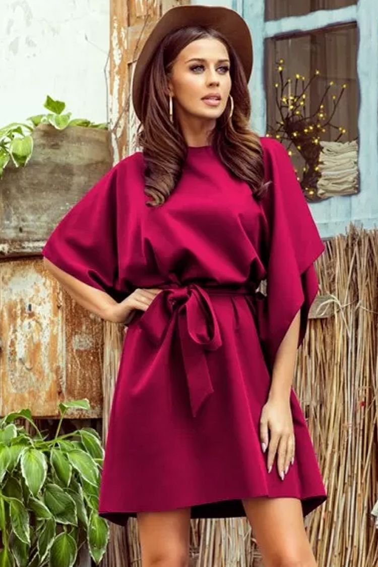 φόρεμα MALIARA BORDO - 1