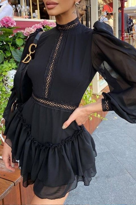 Šaty DREMILDA BLACK, Barva: černá, IVET.EU - Stylové oblečení