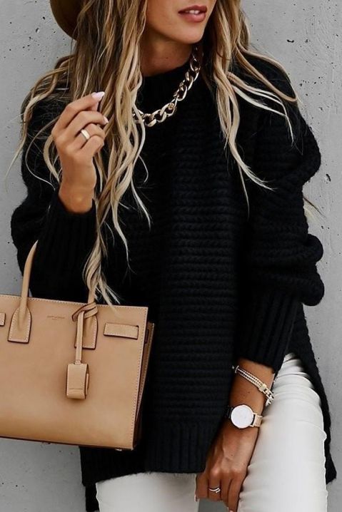 Moteriškas megztinis LAKLARA BLACK, Spalvos: juoda, IVET.EU - Madinga apranga