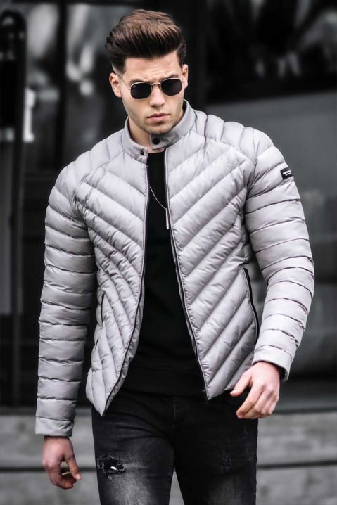 Pánská bunda DENVER GREY, Barva: šedá, IVET.EU - Stylové oblečení