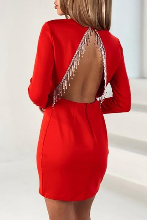 Šaty FABIANA RED, Farba: červená, IVET.EU - Štýlové oblečenie