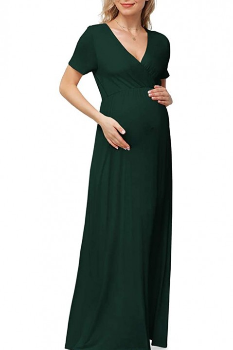 Těhotenské šaty VERDONA GREEN, Barva: zelená, IVET.EU - Stylové oblečení