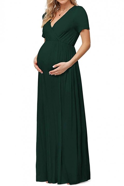 Tehotenské šaty VERDONA GREEN, Farba: zelená, IVET.EU - Štýlové oblečenie