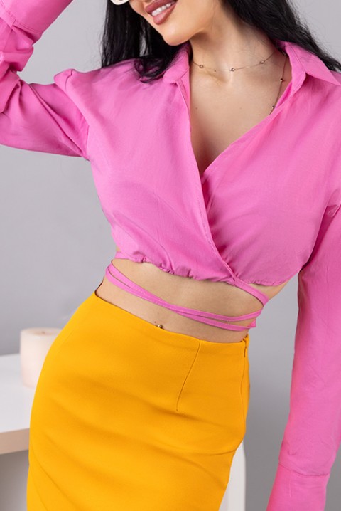 Γυναικείο πουκάμισο ZEDALA PINK, Χρώμα: ροζ, IVET.EU - Εκπτώσεις έως -80%