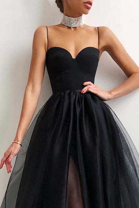 Φόρεμα BRIDELA BLACK, Χρώμα: μαύρο, IVET.EU - Εκπτώσεις έως -80%