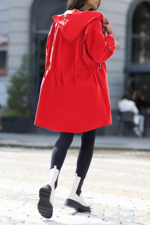 Dámska bunda LADERNA RED, Farba: červená, IVET.EU - Štýlové oblečenie