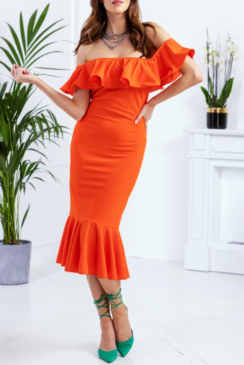 Šaty FONBOLA ORANGE, Barva: oranžová, IVET.EU - Stylové oblečení