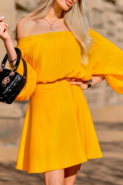 Sukně MILENTINA YELLOW, Barva: žlutá, IVET.EU - Stylové oblečení