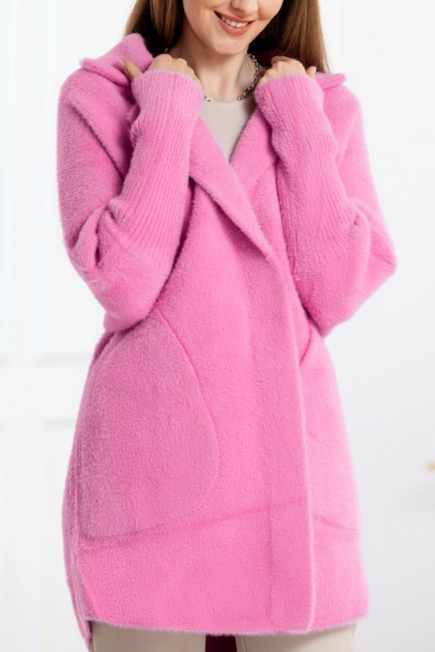 Dámský kabát LIORA PINK, Barva: ružová, IVET.EU - Stylové oblečení