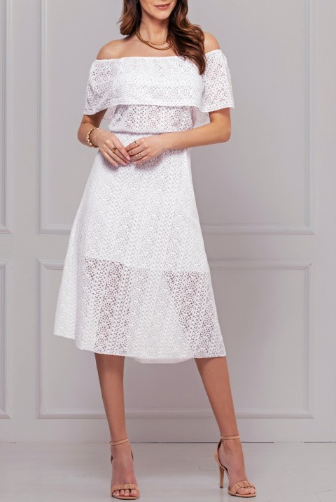 Suknelė FRANCHELA WHITE, Spalvos: balta, IVET.EU - Madinga apranga