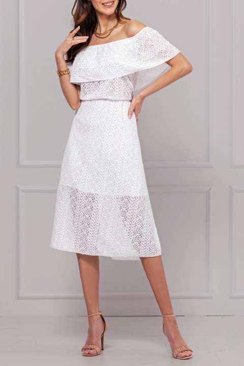 Φόρεμα FRANCHELA WHITE, Χρώμα: άσπρο, IVET.EU - Εκπτώσεις έως -80%