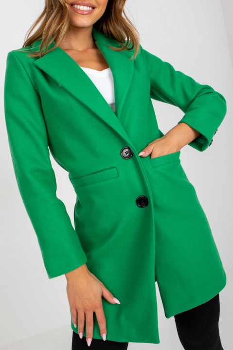 Moteriškas paltas YOLINDA GREEN, Spalvos: žalia, IVET.EU - Madinga apranga