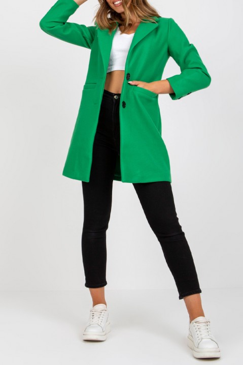 Moteriškas paltas YOLINDA GREEN, Spalvos: žalia, IVET.EU - Madinga apranga