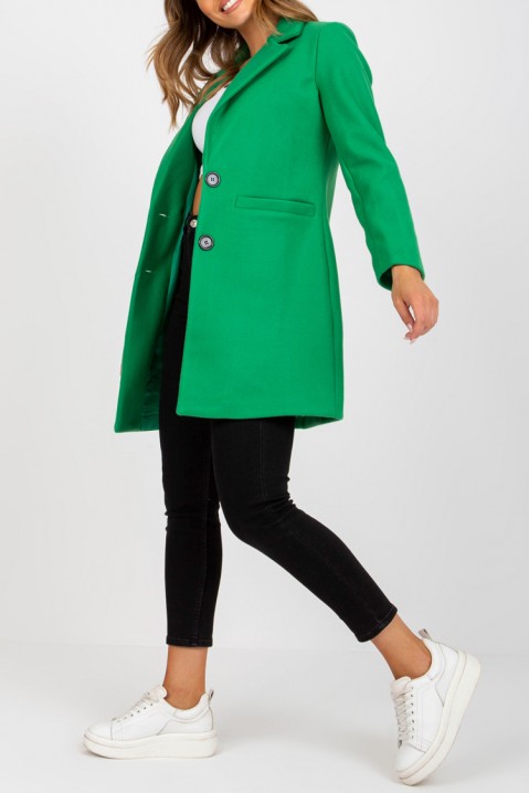 Dámsky plášť YOLINDA GREEN, Farba: zelená, IVET.EU - Štýlové oblečenie
