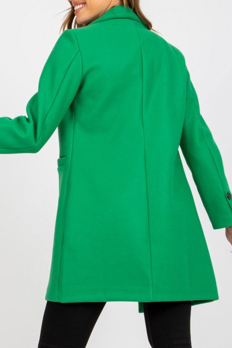 Παλτό YOLINDA GREEN, Χρώμα: πράσινο, IVET.EU - Εκπτώσεις έως -80%