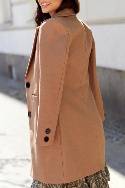 Moteriškas paltas YOLINDA CAMEL, Spalvos: šviesiai ruda, IVET.EU - Madinga apranga