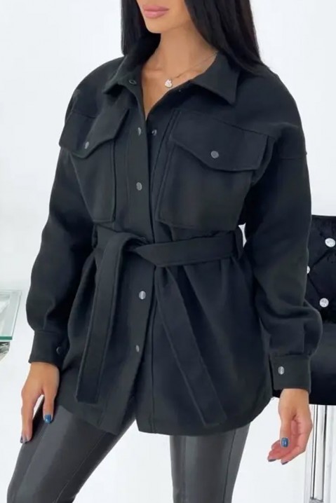 Dámský kabát JOBERA BLACK, Barva: černá, IVET.EU - Stylové oblečení