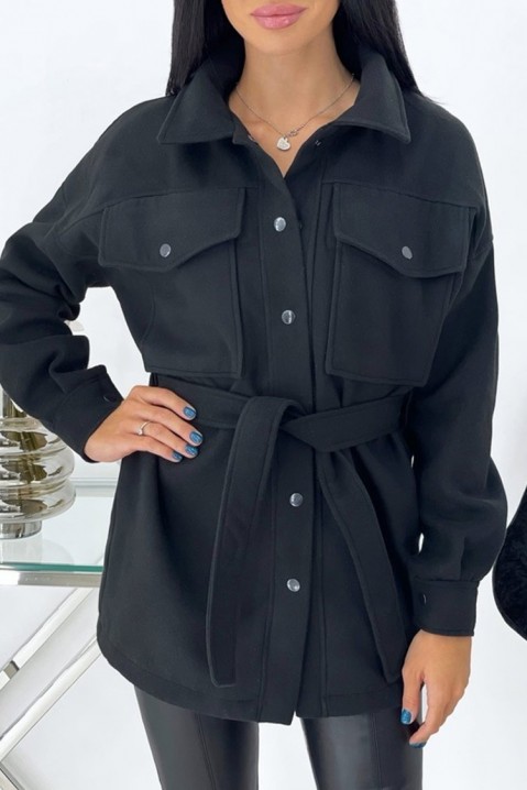 Dámský kabát JOBERA BLACK, Barva: černá, IVET.EU - Stylové oblečení