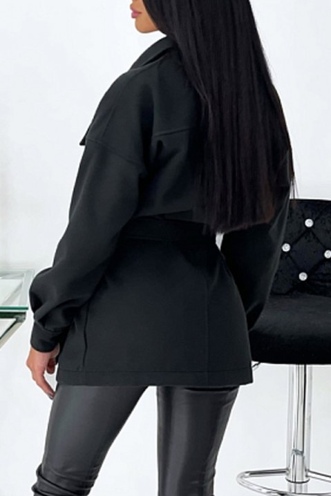 Dámský kabát JOBERA BLACK, Barva: černá, IVET.EU - Stylové oblečení