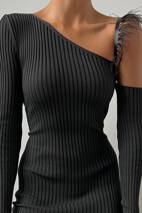 Φόρεμα TODELA BLACK, Χρώμα: μαύρο, IVET.EU - Εκπτώσεις έως -80%